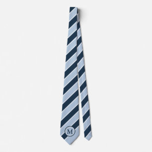 Cravate Initiale légère à la mode de monogramme de rayure