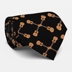 Cravate Instrument de musique Ukulele (noir)