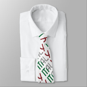 Cravate Italie Motif de typographie italienne des couleurs