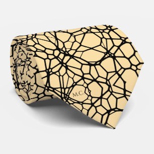 Cravate Ivoire Jouer Quirky Geometry Linnear Monogramme