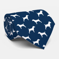 Jack Russell Terrier Chien Silhouettes Motif Bleu