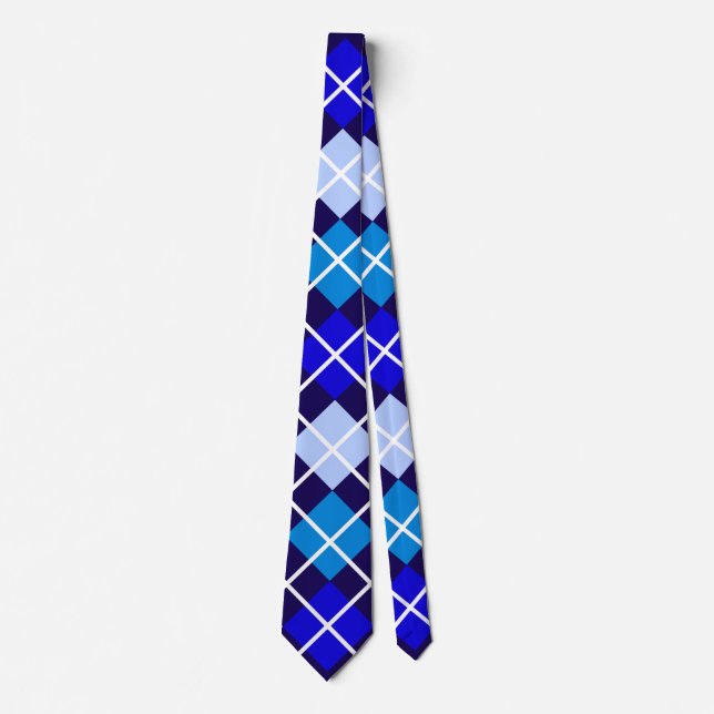 Cravate Jacquard bleu (Devant)