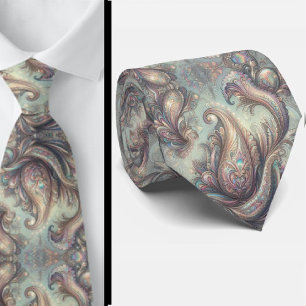 Cravate Jacquard Faux Soie Luxe Paisley Gentleman