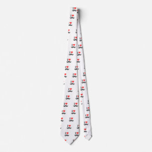 Cravate J'aime la moustache dans le style Motif Tricot