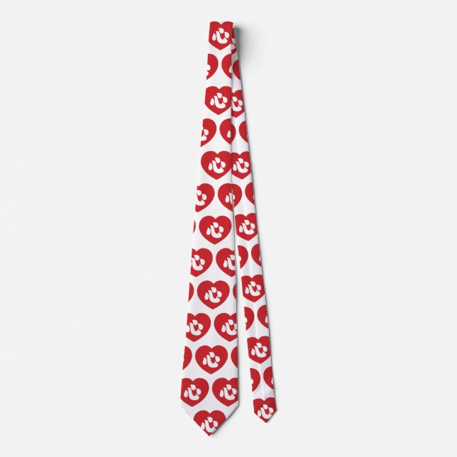 Cravate Japonais Shin Kanji Kokoro 心 coeur (Devant)