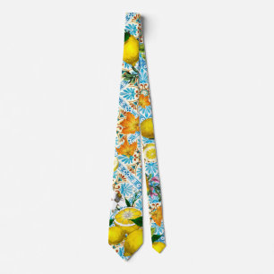 Cravate Jardin au citron sicilien Vintage