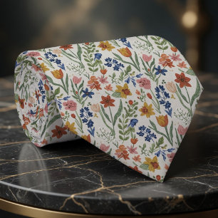 Cravate Jardin de Cottage Fleuris Doux