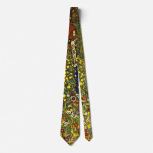 Cravate Jardin de ferme avec crucifix de Gustav Klimt