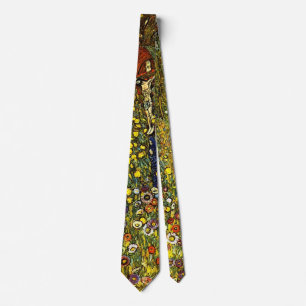 Cravate Jardin de ferme avec crucifix de Gustav Klimt