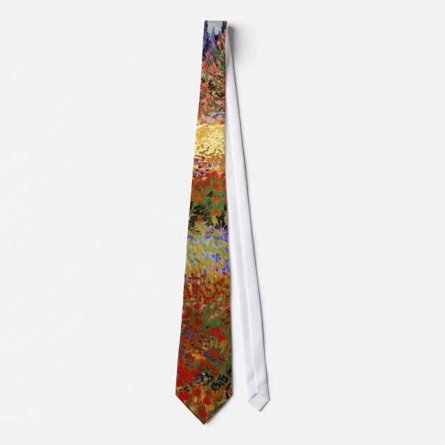 Cravate Jardin de fleurs (F430) Van Gogh Art (Devant)
