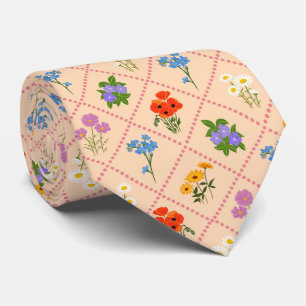 Cravate Jardin de Harlequin aux Fleurs Sauvages