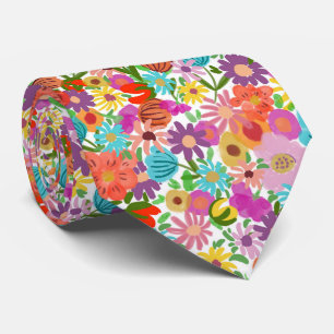 Cravate Jardin Joyeux en Fleur
