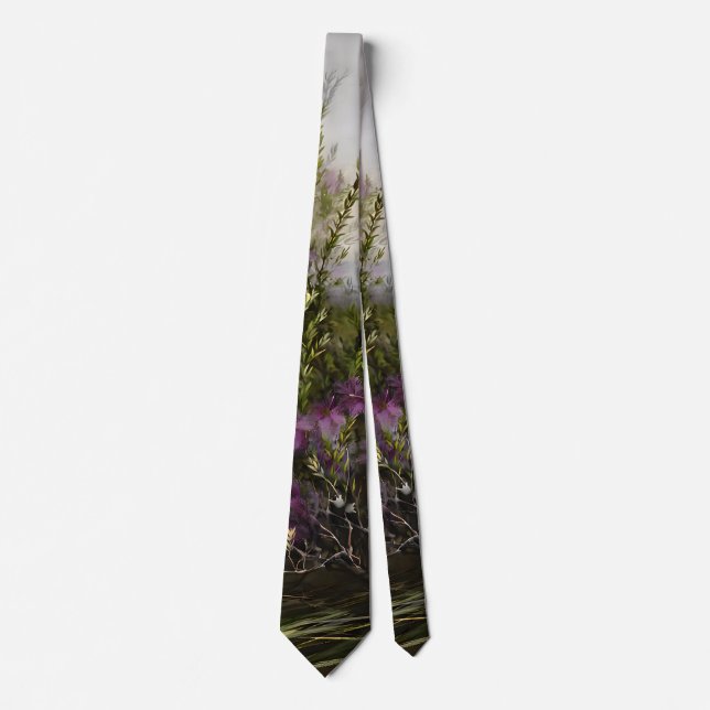 Cravate Jardin Melaleuca Aquarelles, Saint Valentin (Devant)