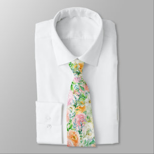 Cravate Jardin Rose Pastel