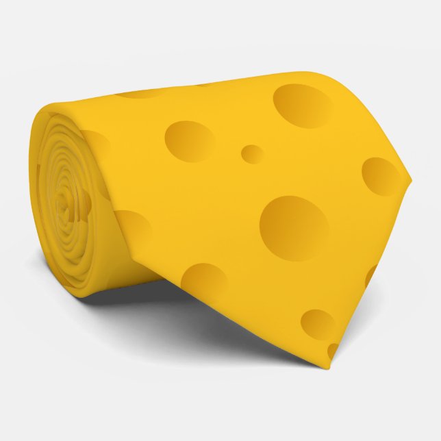 Cravate jaune drôle de partie de nouveauté de (Roulé)