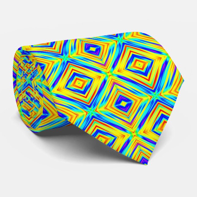 Cravate Jaune et Bleu (Roulé)