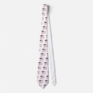 Cravate Je porte le rose pour mon épouse