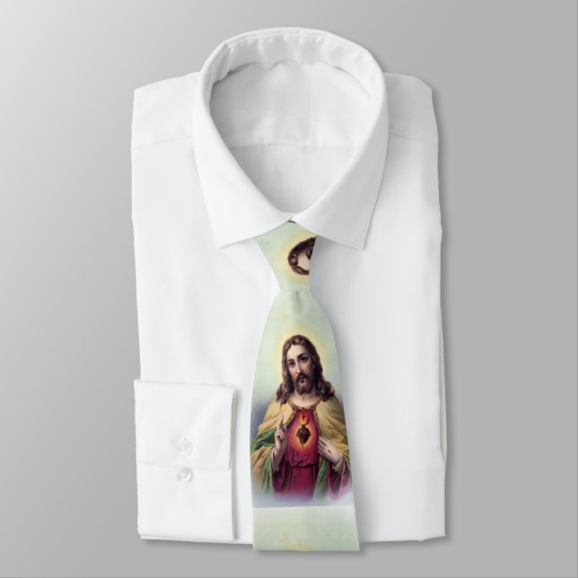 Cravate Jésus avec le Coeur lumineux (Attaché)