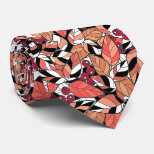 Cravate Jeter Oreiller Caricature Abstraite feuilles baies