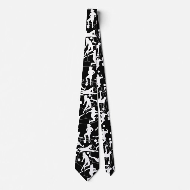 Cravate Jeu de football Motif.b Black BG (Devant)
