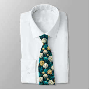 Cravate Joli Bouquet Floral de Ranunculus pour le Témoin
