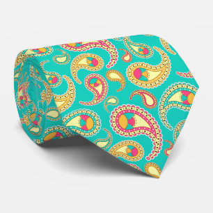 Cravate Joli coloré vintage paisley motif