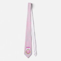 Joli hibou rose pois rose motif impression