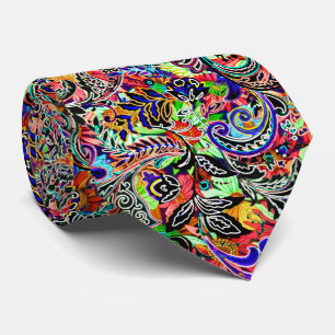 Cravate Joli mélange de fleurs motif