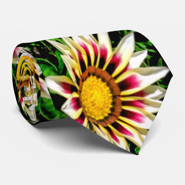 Cravate Joli Motif de tournesols (Roulé)