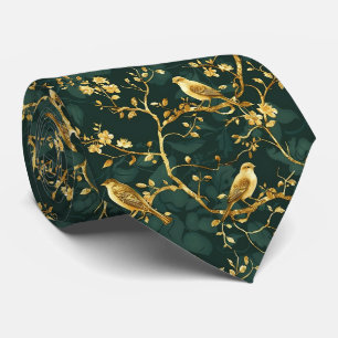 Cravate Joli motif d'oiseau en carrelage