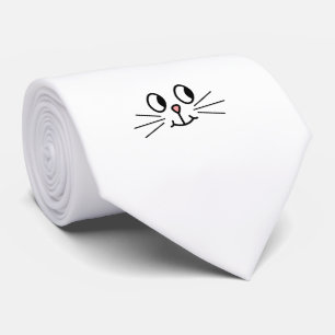 Cravate Joli Visage De Chat.