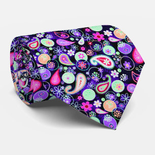 Cravate Jolis motifs paisley colorés