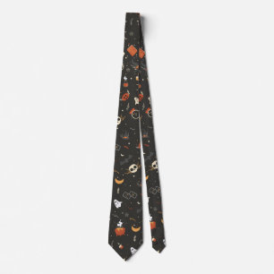 Cravate Jote Éffrayant Whimsical Halloween Motif Arrière -