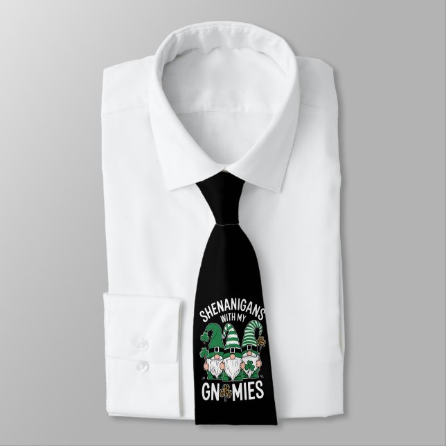 Cravate Jour de la Saint Patrick Lucky Shamrock Leopard Gn (Attaché)
