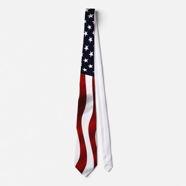 Cravate Jour de l'indépendance patriotique du drapeau amér (Devant)