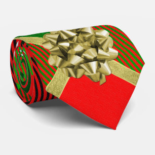 Cravate Joyeuses vacances Rouge Vert Noël Tartan Motif