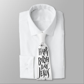 Cravate Joyeux anniversaire Jésus Noël Lettres chrétiennes