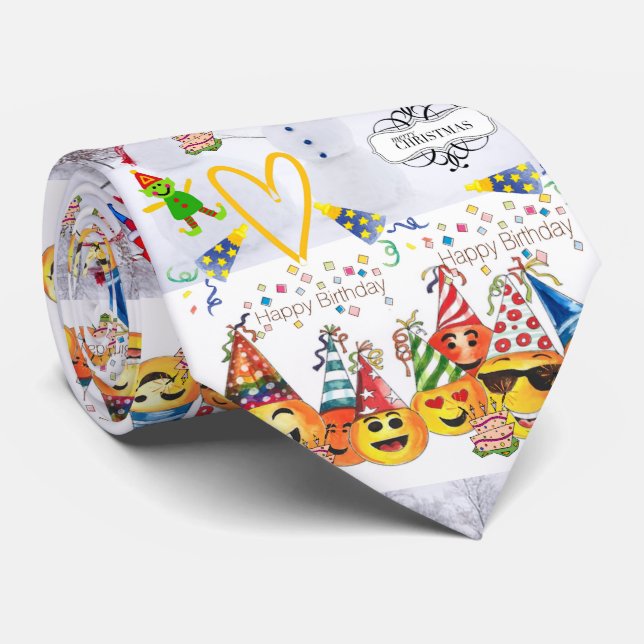Cravate Joyeux anniversaire Joyeux Noël Cravate, (Roulé)