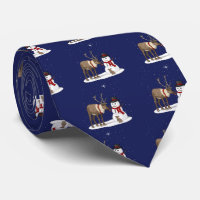 Joyeux bonhomme de neige de Noël & mignon renne