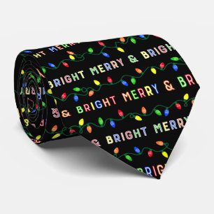 Cravate Joyeux et brillants lumières de Noël multiples