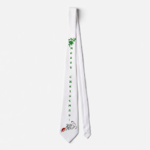 Cravate Joyeux Noël ! Chiot avec Bell et Ball