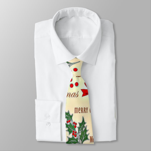 Cravate Joyeux Noël design (Attaché)