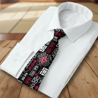 Cravate Judo - motif géométrique moderne et épuré