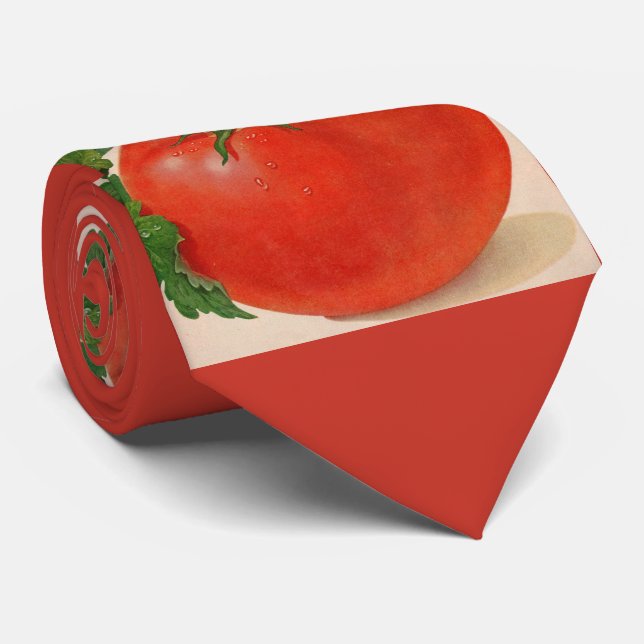 cravate juteuse d'impression de tomate (Roulé)