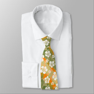 Cravate Kalani Tie Dye Blend Tropical Hibiscus - Orange