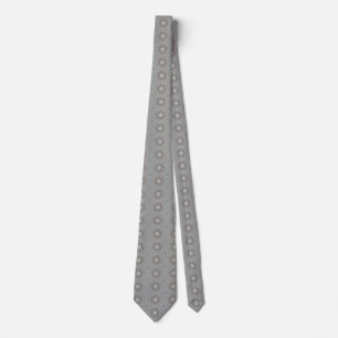 Cravate Kaleidoscope Design Rustique gris clair
