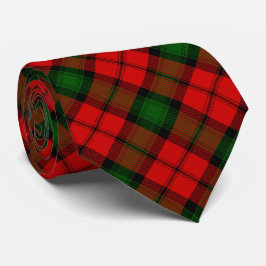Cravate Kerr tartan rouge vert plaid