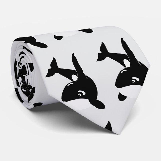 Cravate Killer Whale Design (Roulé)