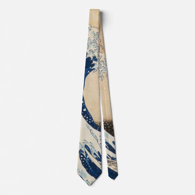 Cravate La Grande Vague au large de Kanagawa par Hokusai (Devant)
