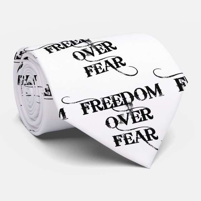Cravate La liberté face à la peur (Roulé)